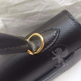 Hermes Kelly Epsom 28cm Black Sellier