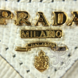 Prada Medium Double Tote Bag 35cm White
