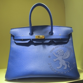 Hermes Birkin Togo-veins 35cm Blue Hydra