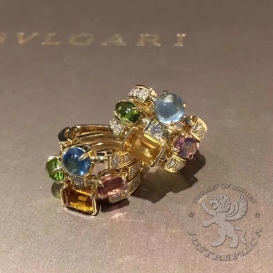 Bulgari Ring Allegra three-band Gemstones Diamonds