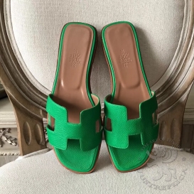 Hermes Slippers Epsom Bamboo