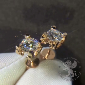 CARTIER Earrings C de Cartier 1 main Diamond