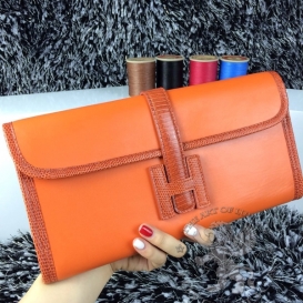 Hermes Jige Clutch Lizard Swift Combo MS