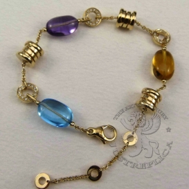 Bulgari Bracelet B.Zero1 3 motifs  3 Gemstones 84D