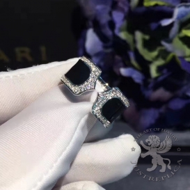 CARTIER Ring C de Cartier Logo Diamonds black