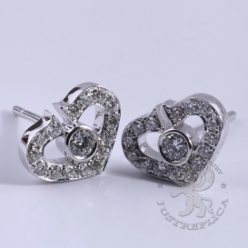 CARTIER Earrings Symbols C Heart Of Cartier