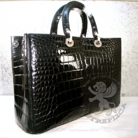 Diorissimo 38cm Crocodile Shiny  Black