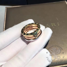 Bulgari Ring B.zero1 three-band 3 golds