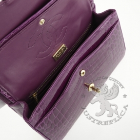 Chanel Classic Crocodile Medium 25.5cm Plum Purple