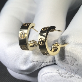 CARTIER Earrings Love Gold