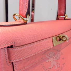 Hermes Kelly Epsom 28cm Flamingo Retourne