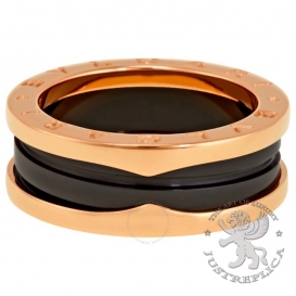 Bulgari Ring B.zero1 two-band black