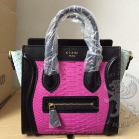 Celine Luggage Nano 20cm Python