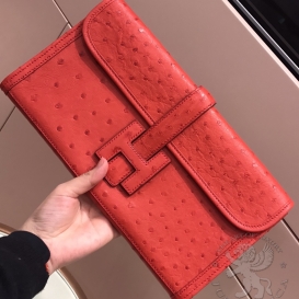 Hermes Jige Clutch Ostrich 