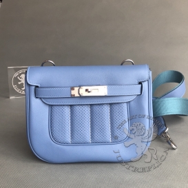 Hermes Berline 20cm Swift Ciel 7G