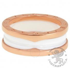 Bulgari Ring B.zero1 two-band white
