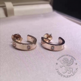 CARTIER Earrings LOVE 4D