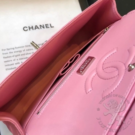 Chanel Classic Crocodile Alligator Matte Medium 25,5cm Pink