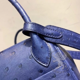 Hermes Lindy Ostrich 26cm Bleu Saphir 73