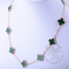 Van Cleef & Arpels Necklace Alhambra Malachite 10 motifs