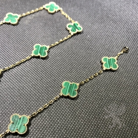 Van Cleef & Arpels Necklace Alhambra Malachite 10 motifs