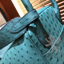 Hermes Lindy Ostrich 26cm Malachite Z6