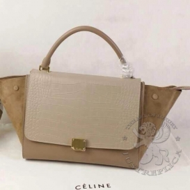Celine Trapeze Embossed Croco Flap 26cm