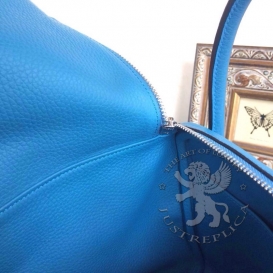 Hermes Lindy Togo 30cm Azure