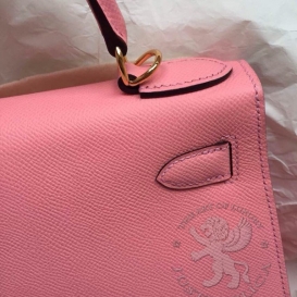 Hermes Kelly Epsom 28cm Rose Confetti