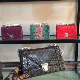 Dior Diorama 25cm Python Black
