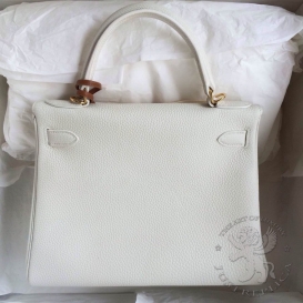 Hermes Kelly Togo 28cm White