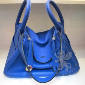 Hermes Lindy Togo 30cm Blue