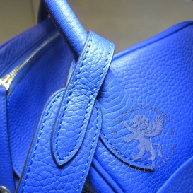 Hermes Lindy Togo 30cm Blue