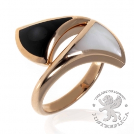 Bulgari Ring Divas Dream MOP and Onyx