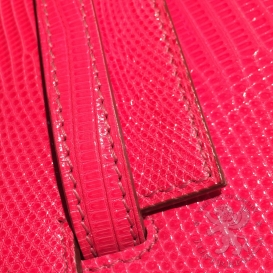Hermes Kelly Pochette 22cm Lizard Rose Jaipur T5