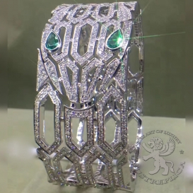 Bulgari Bracelet Serpenti Emeralds and Diamonds