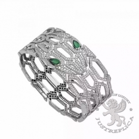 Bulgari Bracelet Serpenti Emeralds and Diamonds