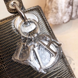 Dior Lady Dior 17cm Lizard Graphite