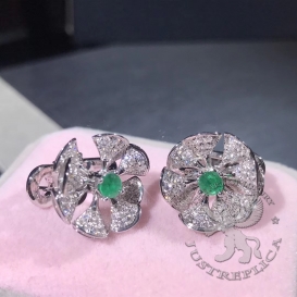 Bulgari Earrings Divas Dream Emeralds Diamonds