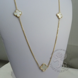 Van Cleef & Arpels Necklace Vintage Alhambra Mother-Of-Pearl 4 motifs