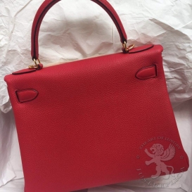 Hermes Kelly Togo 28cm Q5 Rouge Casaque