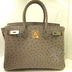 Hermes Birkin Ostrich Brown 30cm PHS