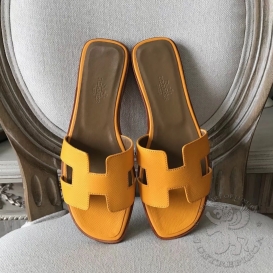 Hermes Slippers Epsom Soleil