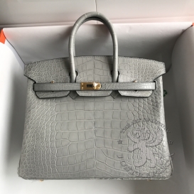 Hermes Birkin Crocodile Matte Alligator 30cm Beton 8L