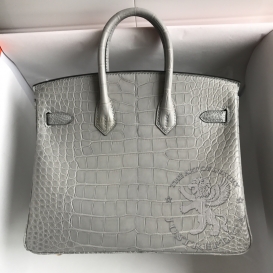 Hermes Birkin Crocodile Matte Alligator 30cm Beton 8L