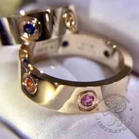 CARTIER Ring Love Multi Gemstones