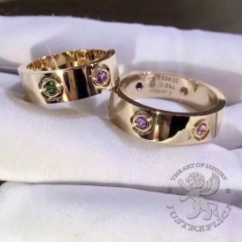 CARTIER Ring Love Multi Gemstones