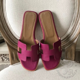 Hermes Slippers Epsom Tosca