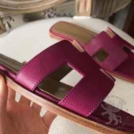 Hermes Slippers Epsom Tosca