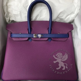 Hermes Birkin Togo 25cm Anemone P9 Bleu Electrique 7T